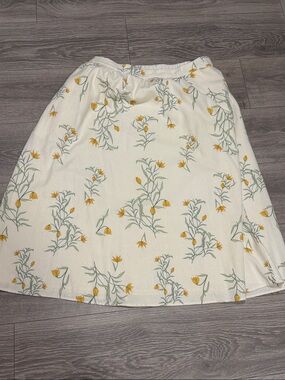 Joie Linen Blend Elastic Waist Skirt XL